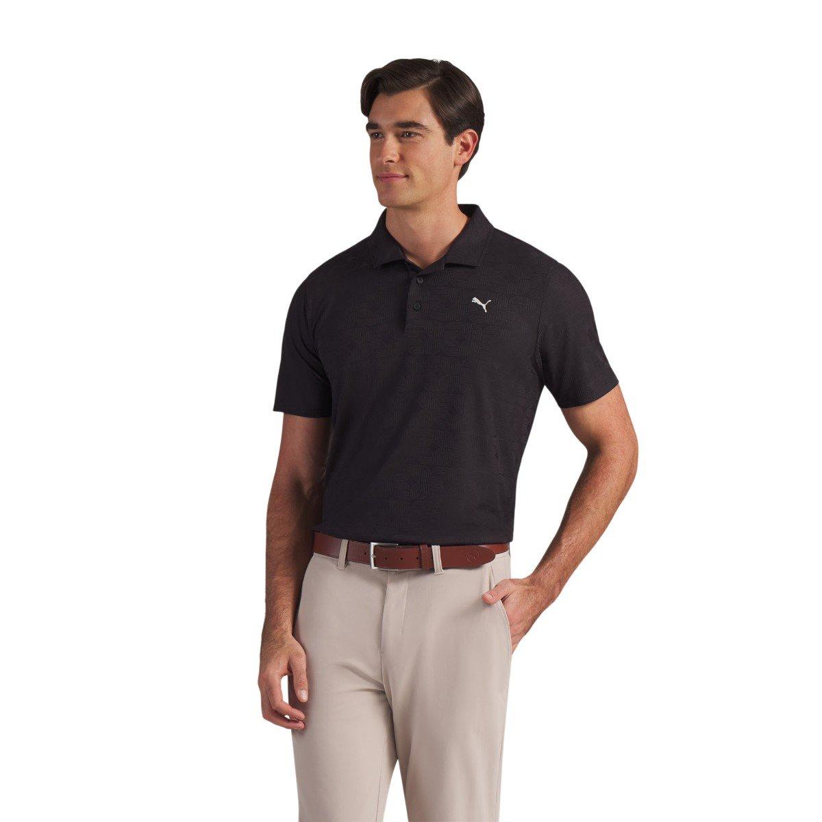 PUMA Men's MATTR Deco Jacquard Golf Polo Shirt