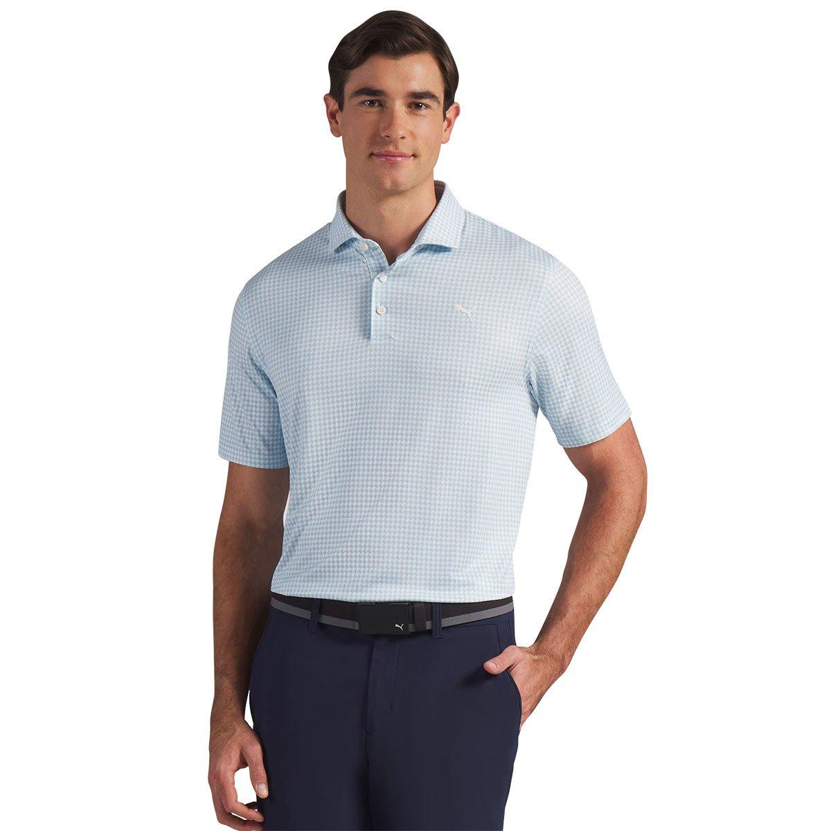 PUMA Men's CLOUDSPUN Mono Check Golf Polo Shirt