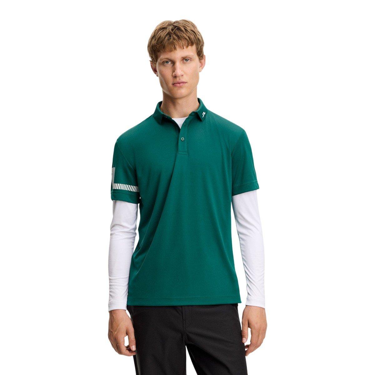 J.Lindeberg Men's Heath Arm Logo Golf Polo Shirt