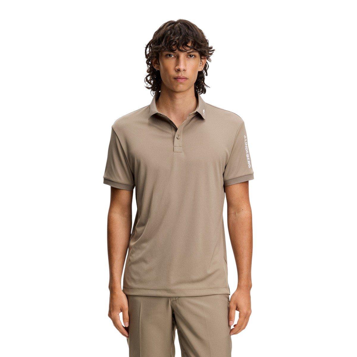 J.Lindeberg Men's Tour Tech Arm Logo Golf Polo Shirt
