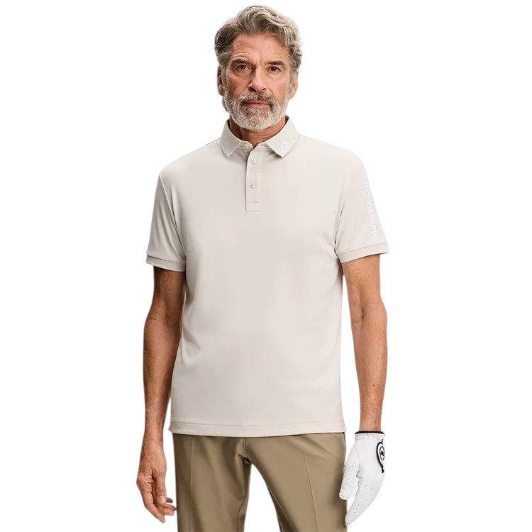 J.Lindeberg Men's Tour Tech Arm Logo Golf Polo Shirt