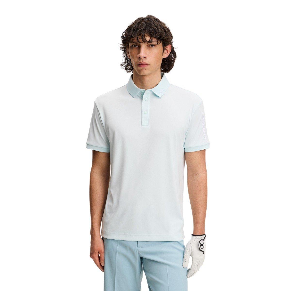 J.Lindeberg Men's Tour Tech Arm Logo Golf Polo Shirt