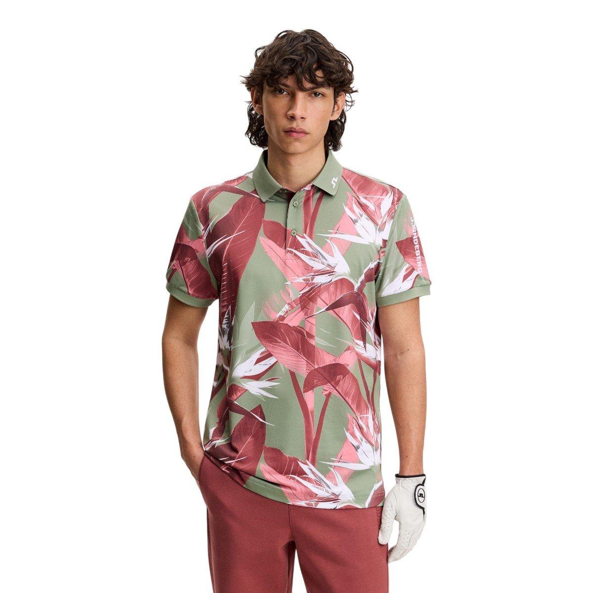 J.Lindeberg J.Lindeberg Tour Tech Palm Print Polo Shirt