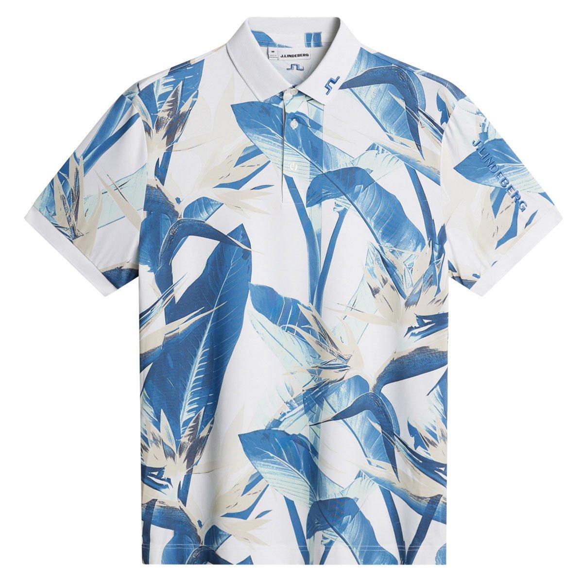 J Lindeberg J Lindeberg Tour Tech Palm Print Polo Shirt
