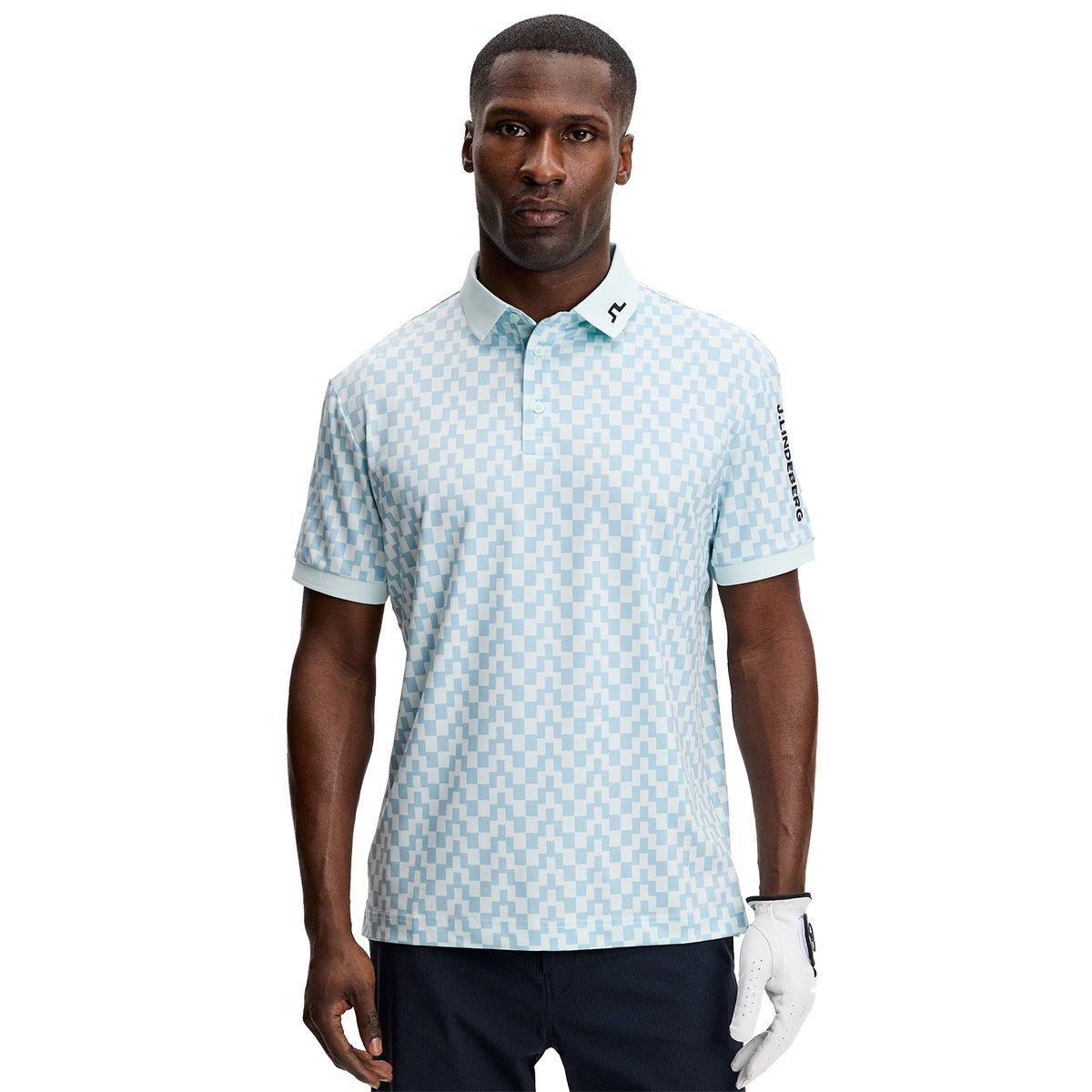 J Lindeberg J Lindeberg Tour Tech GEO Print Polo Shirt