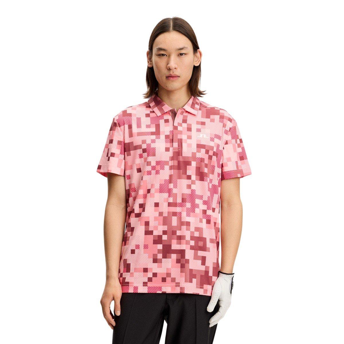 J Lindeberg Dario Tour Print Polo Shirt