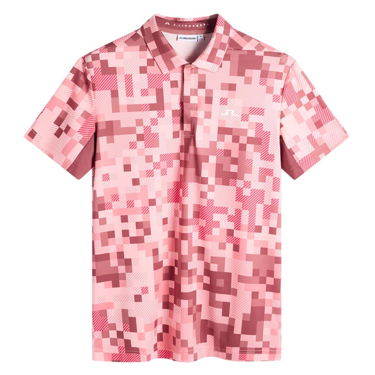 J Lindeberg Dario Tour Print Polo Shirt