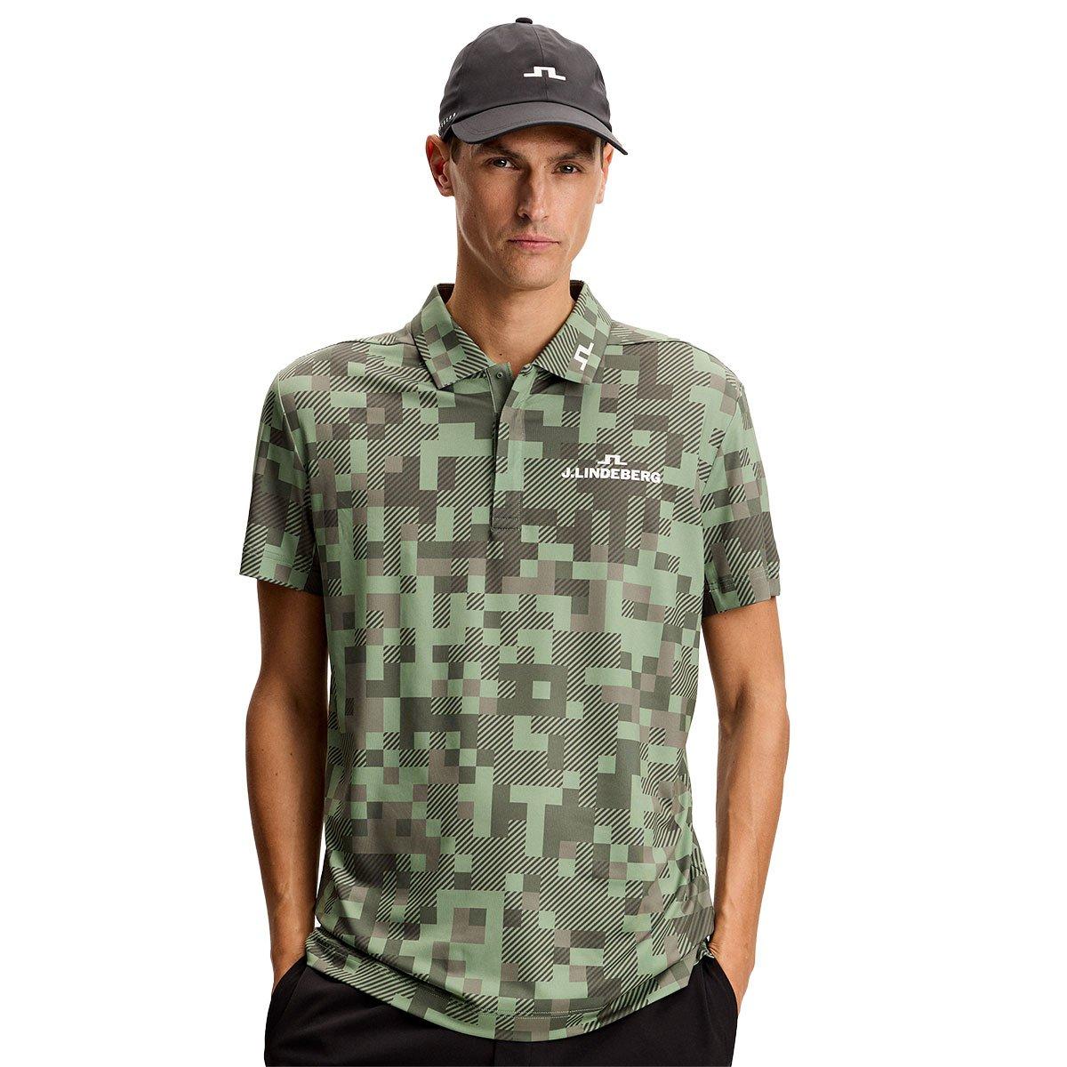 J Lindeberg J Lindeberg Dario Tour Print Polo Shirt