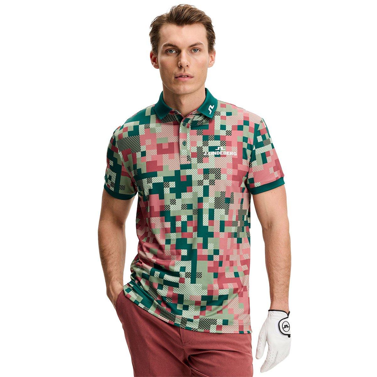 J Lindeberg J Lindeberg Bridger Tour Print Polo Shirt