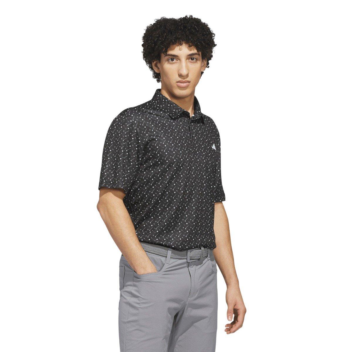 adidas Men's Performance Golf Print Golf Polo Shirt