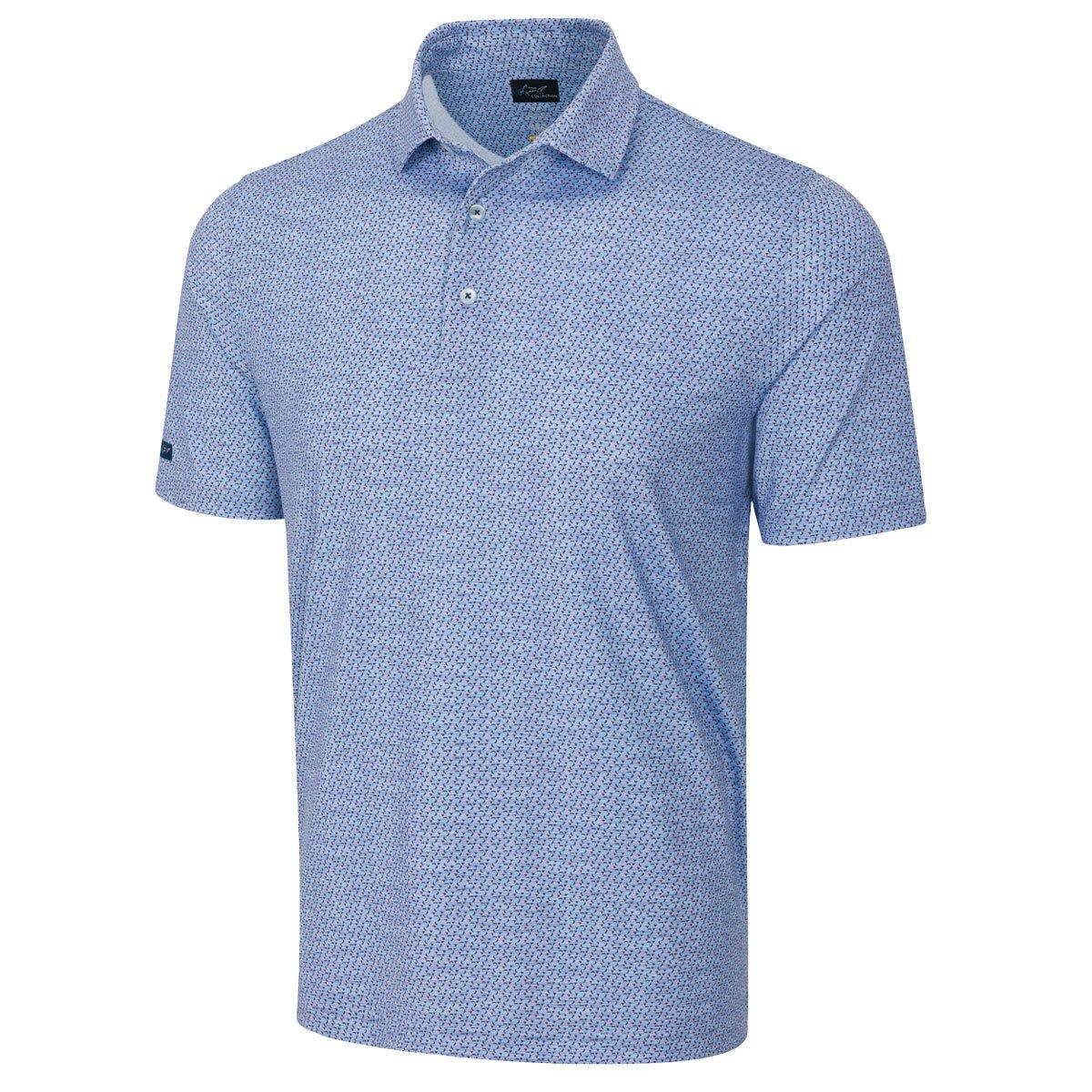 Greg Norman Silver FIN Micro Polo Shirt