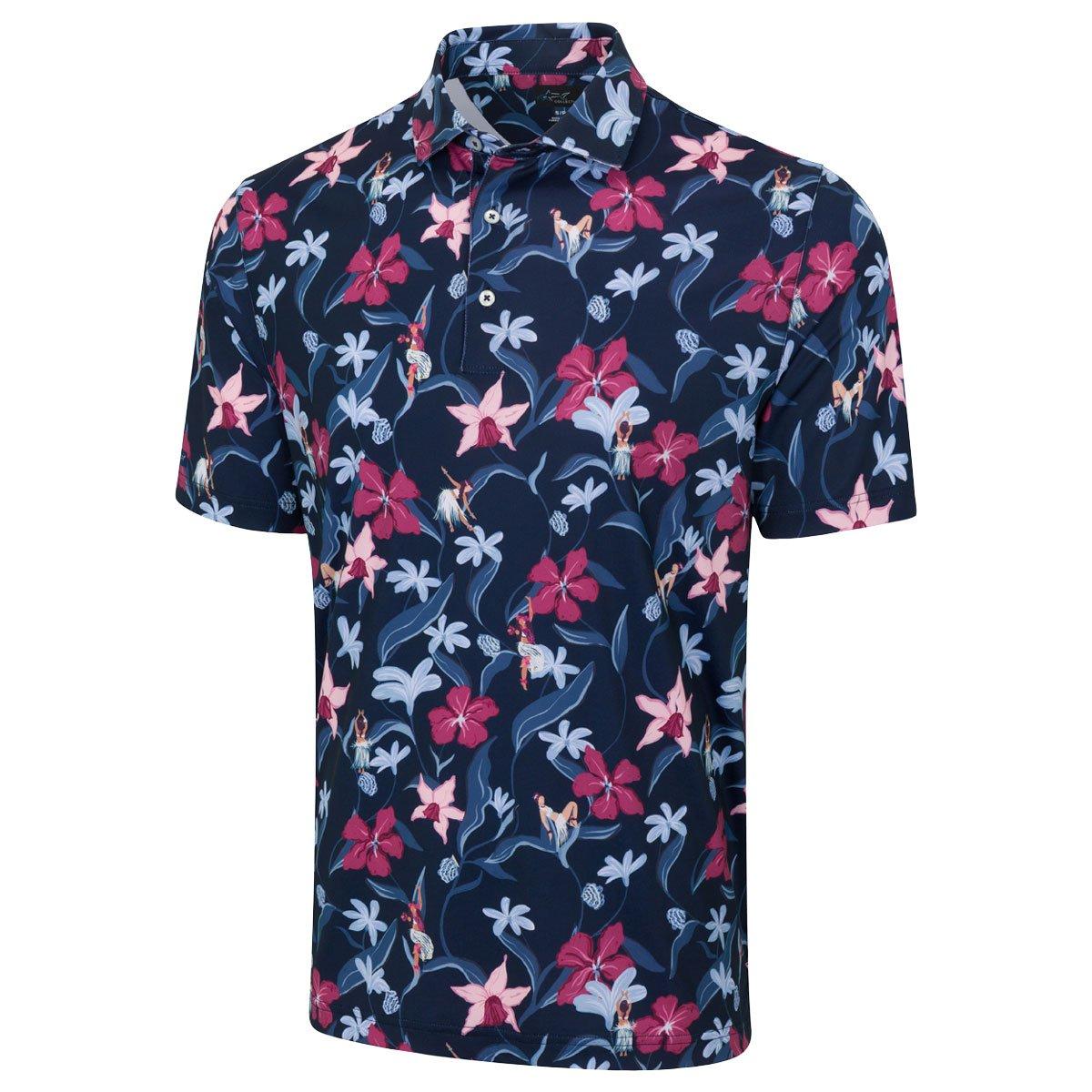 Greg Norman Greg Norman Luau Love Flower Polo Shirt