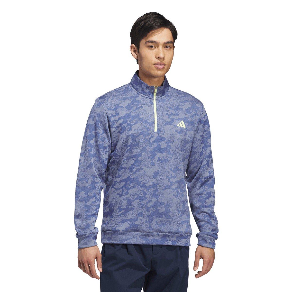 adidas Men's Ultimate365 Camo DWR Quarter Zip Golf Mid Layer
