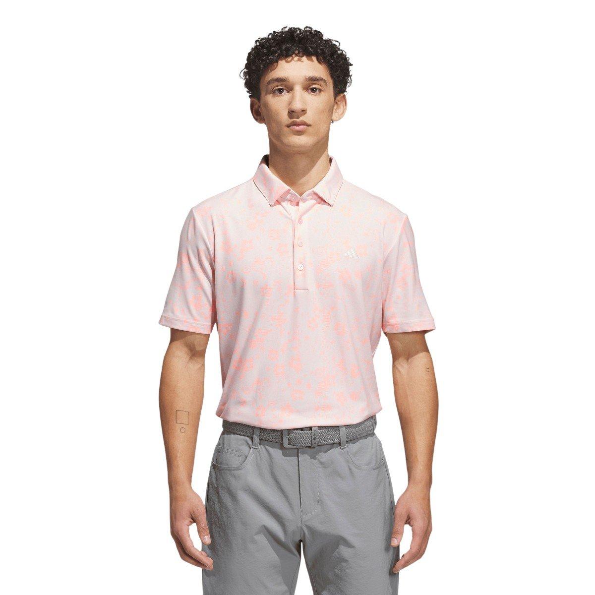 Adidas Ultimate 365+ Climacool Butterspun Mighty Blossom Print Polo Shirt