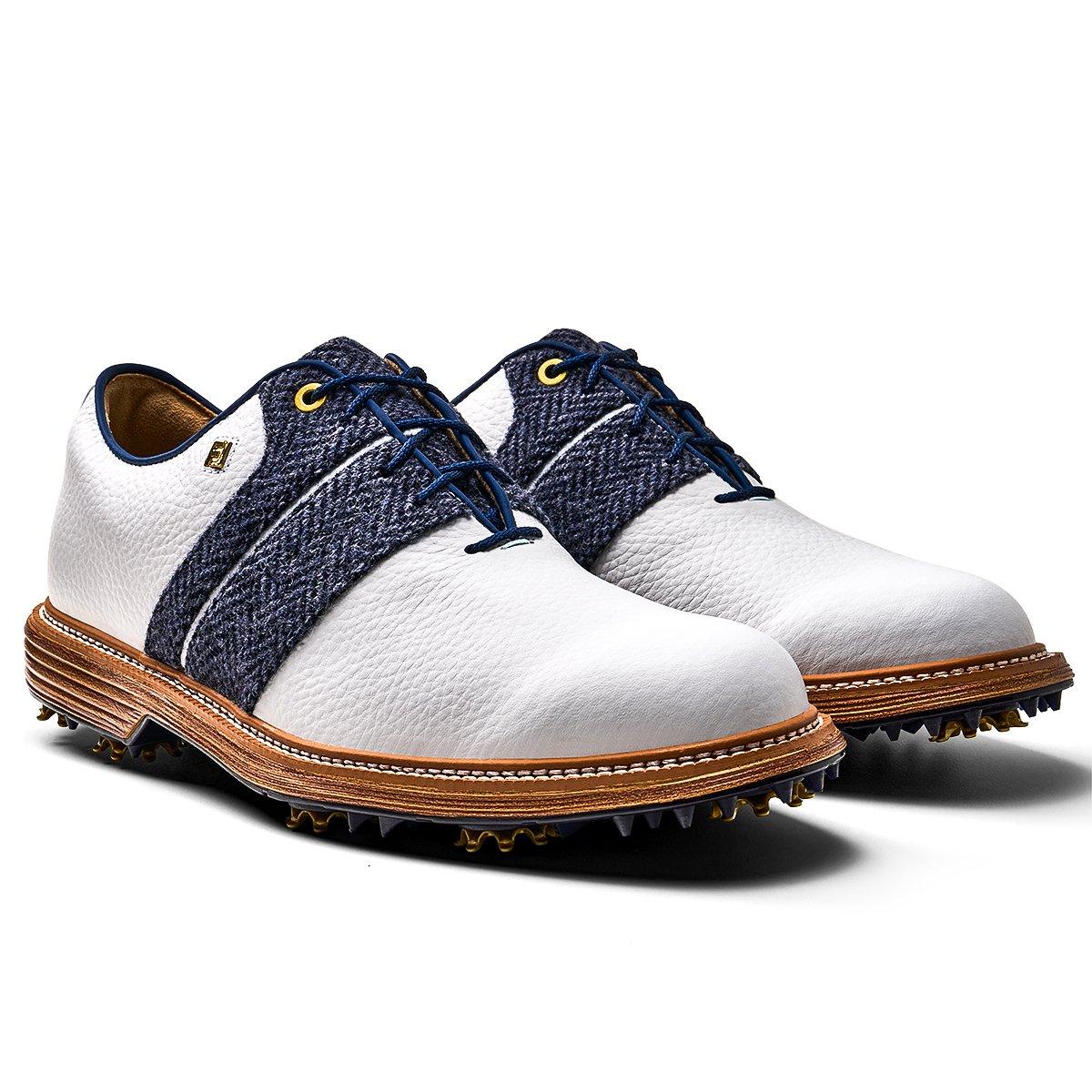 FootJoy Men's x Harris Tweed Premiere Series Packard Herringbone Waterproof Spiked Golf Shoes