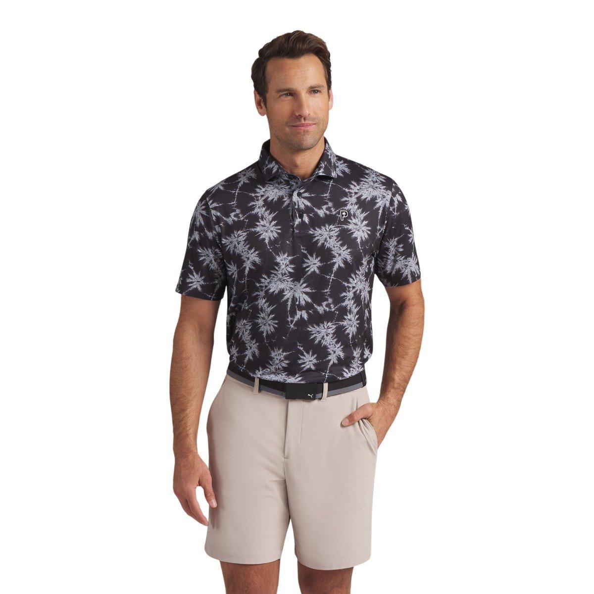 PUMA Men's X Palm Tree Crew Palm Golf Polo Shirt