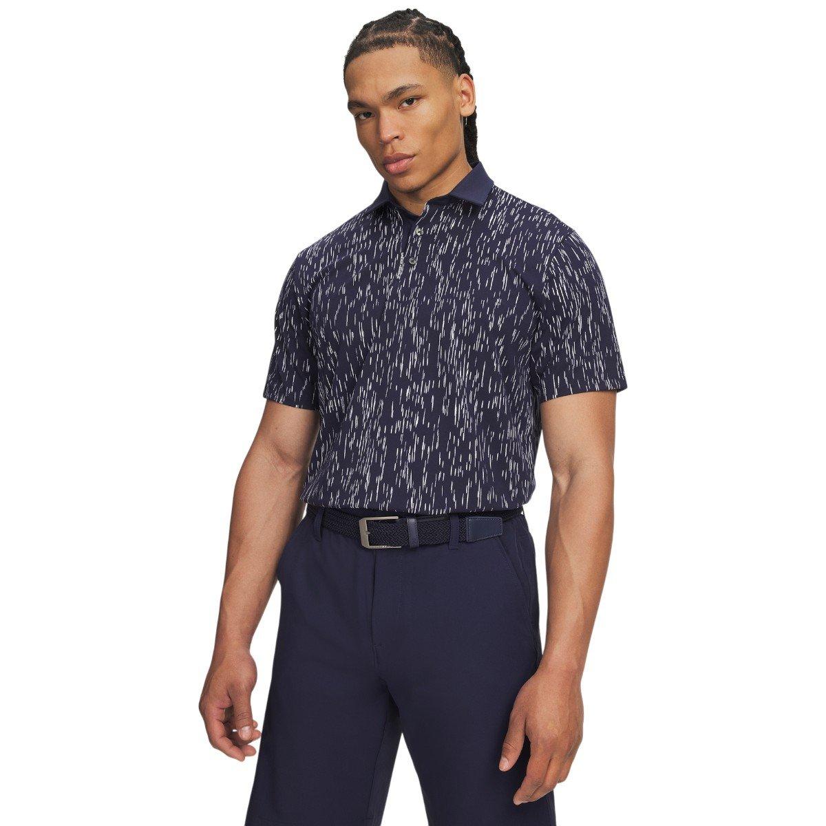 Under Armour Men's ArmourDry Rain Print Golf Polo Shirt