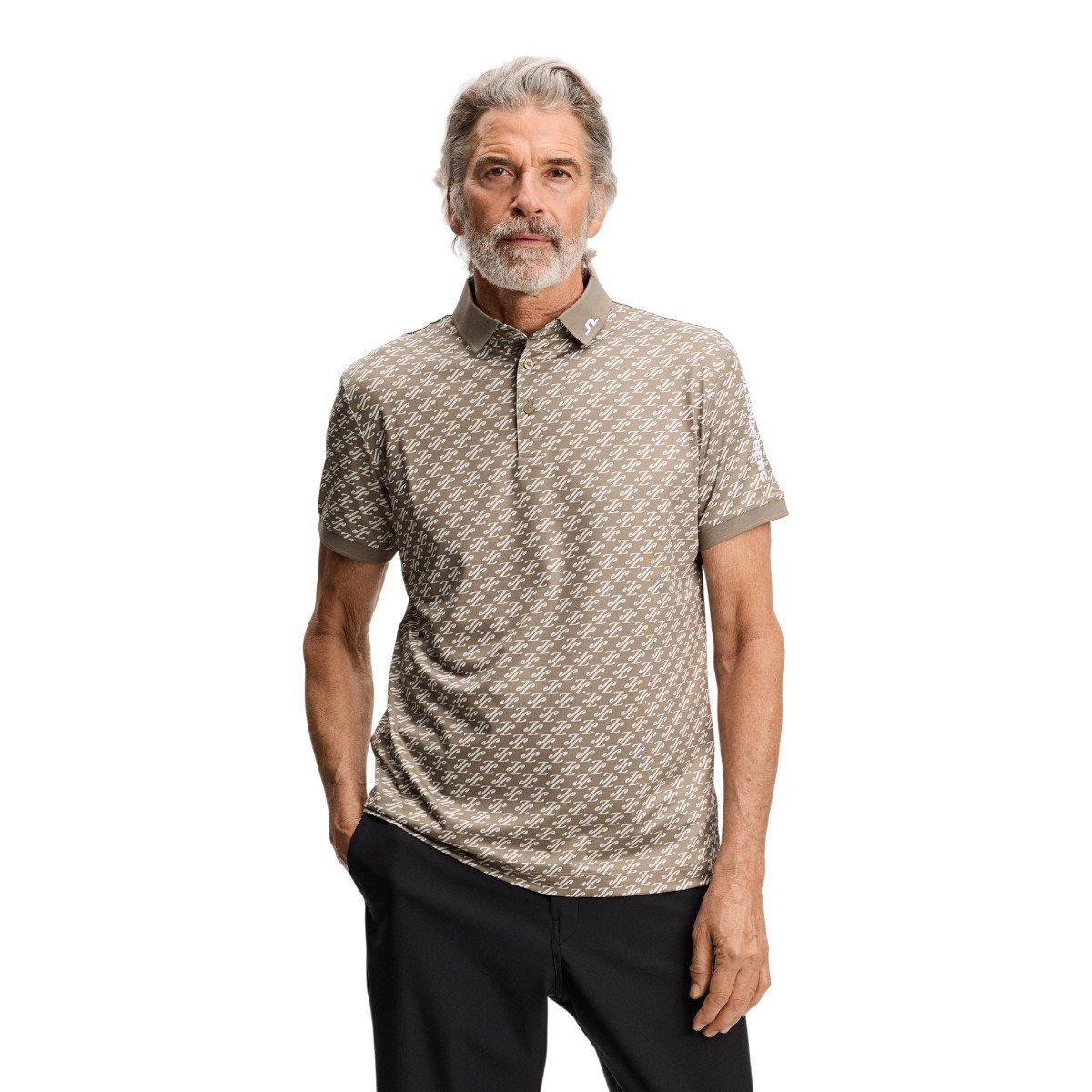 J.Lindberg Men's Tour Tech Cardi Print Golf Polo Shirt