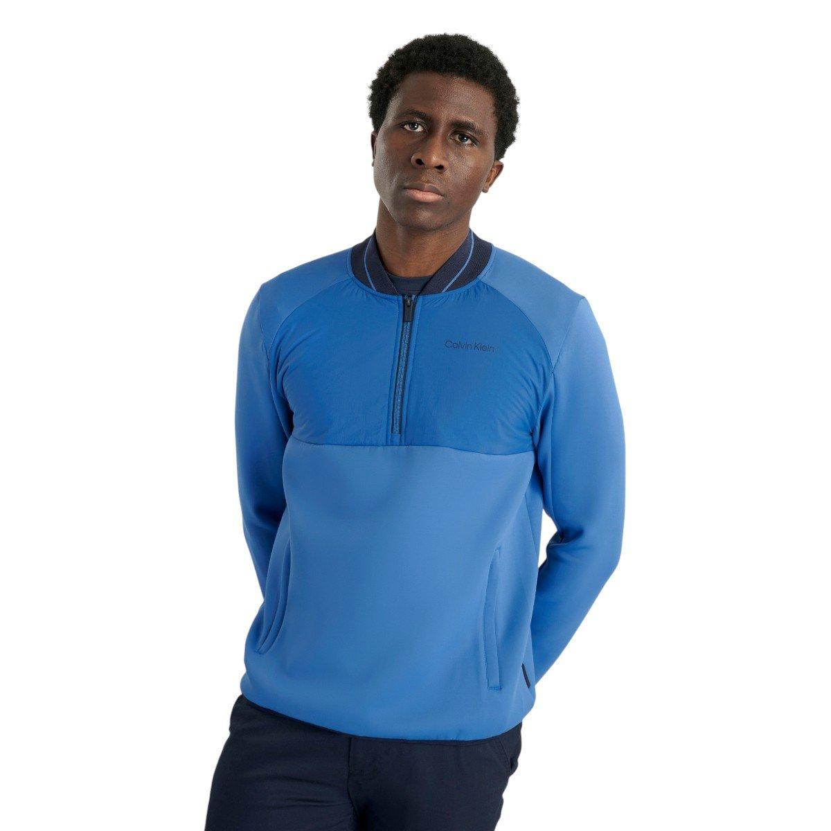 Calvin Klein Men's Greenside Half Zip Hybrid Bomber Mid Layer