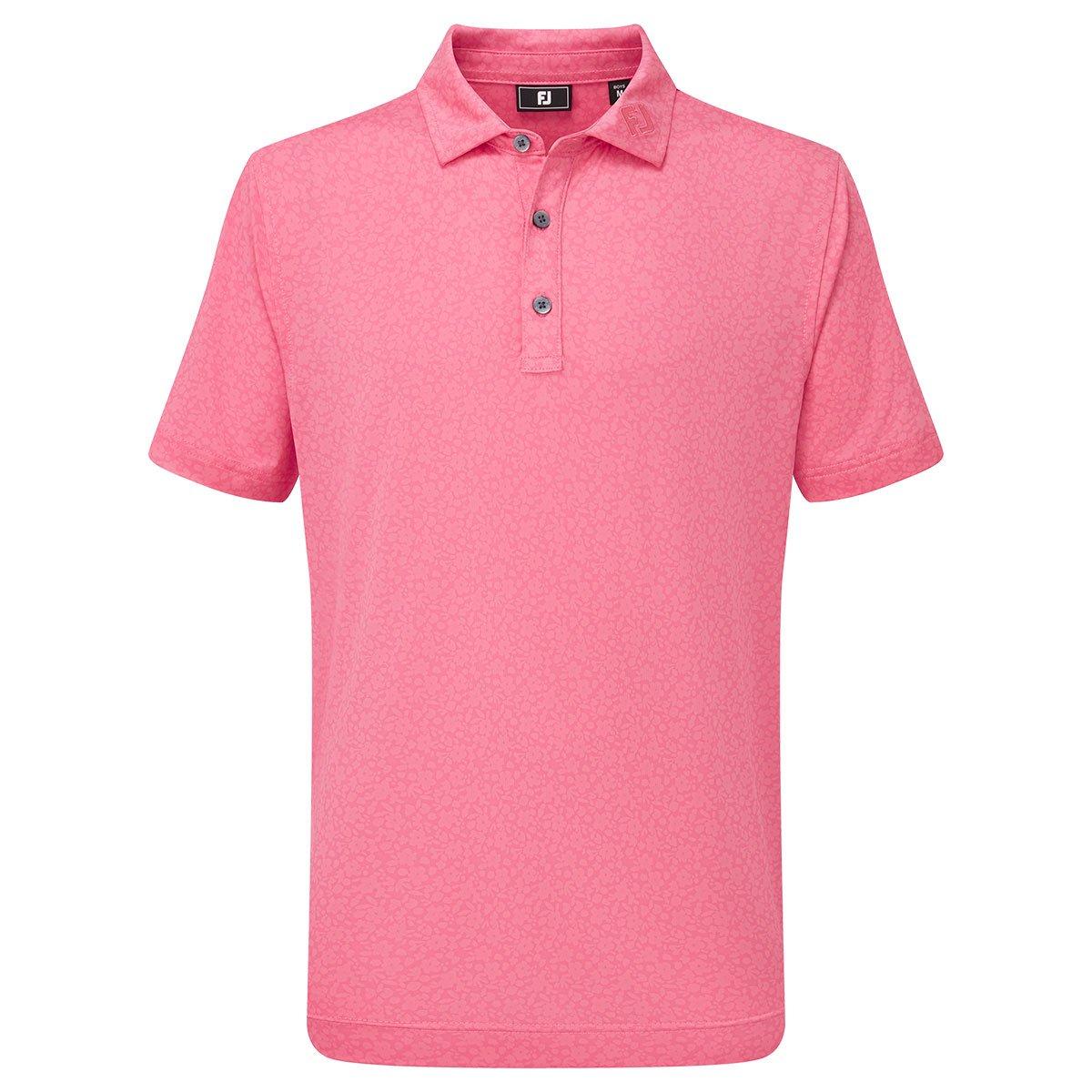 FootJoy Junior Painted Floral Lisle Golf Polo Shirt