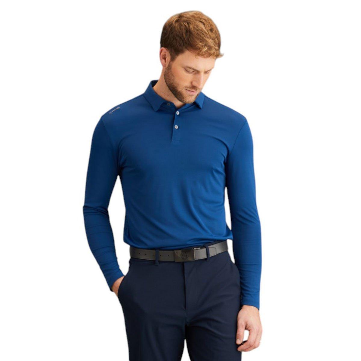 PING Men's Lockwood Long Sleeve Golf Polo Shirt