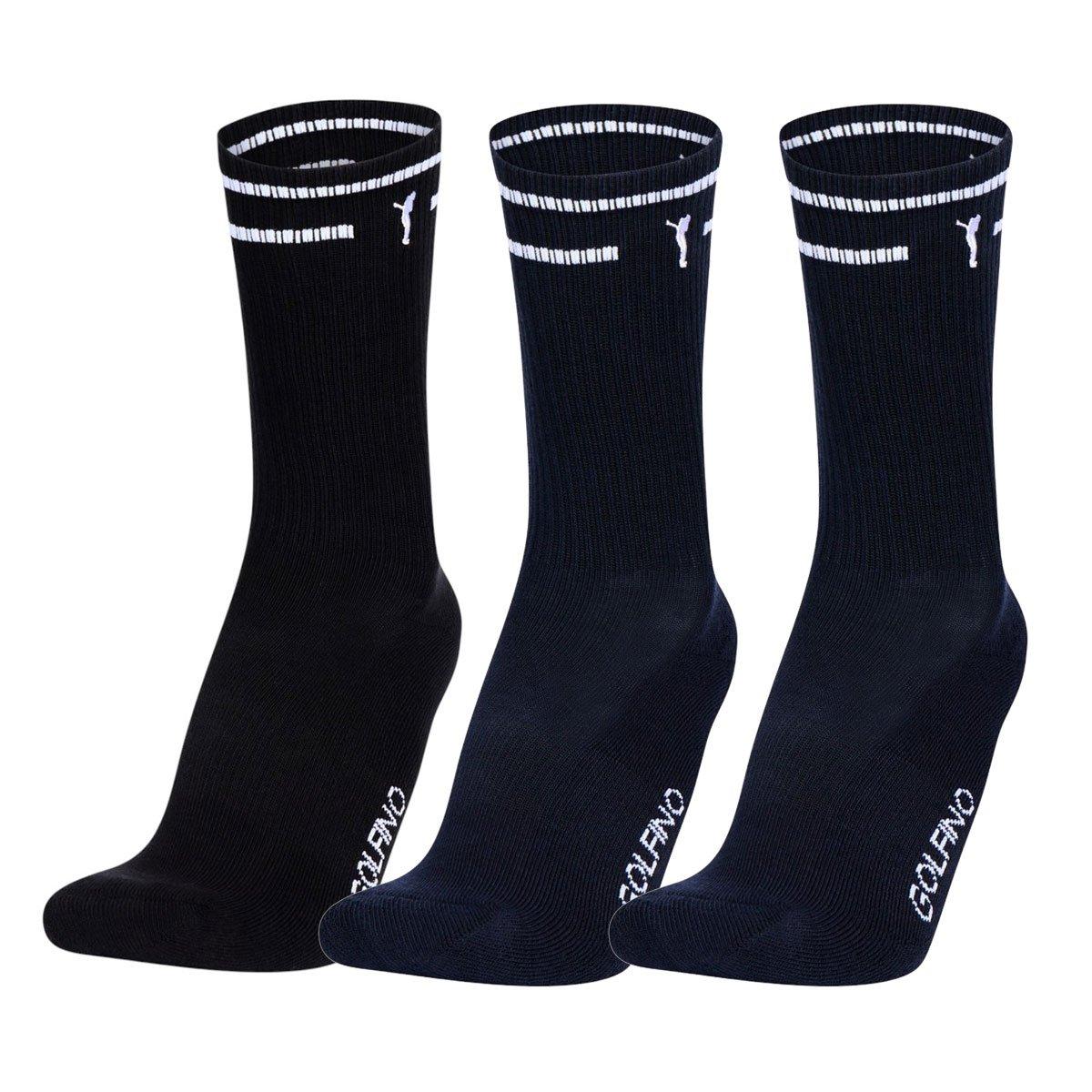 GOLFINO Ladies Crew Golf Socks - 3 Pack