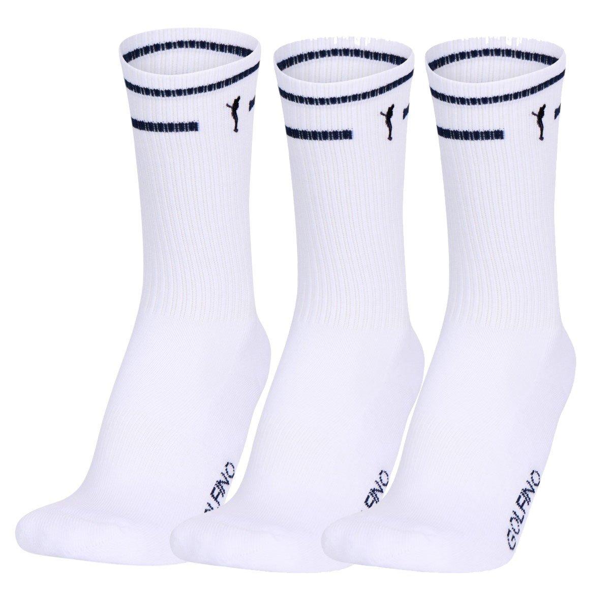 GOLFINO Ladies Crew Golf Socks - 3 Pack