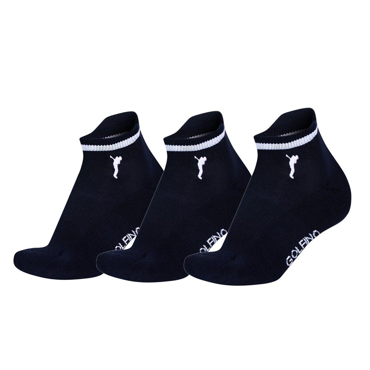 GOLFINO Men's Low Cut Golf Socks - 3 Pair Pack