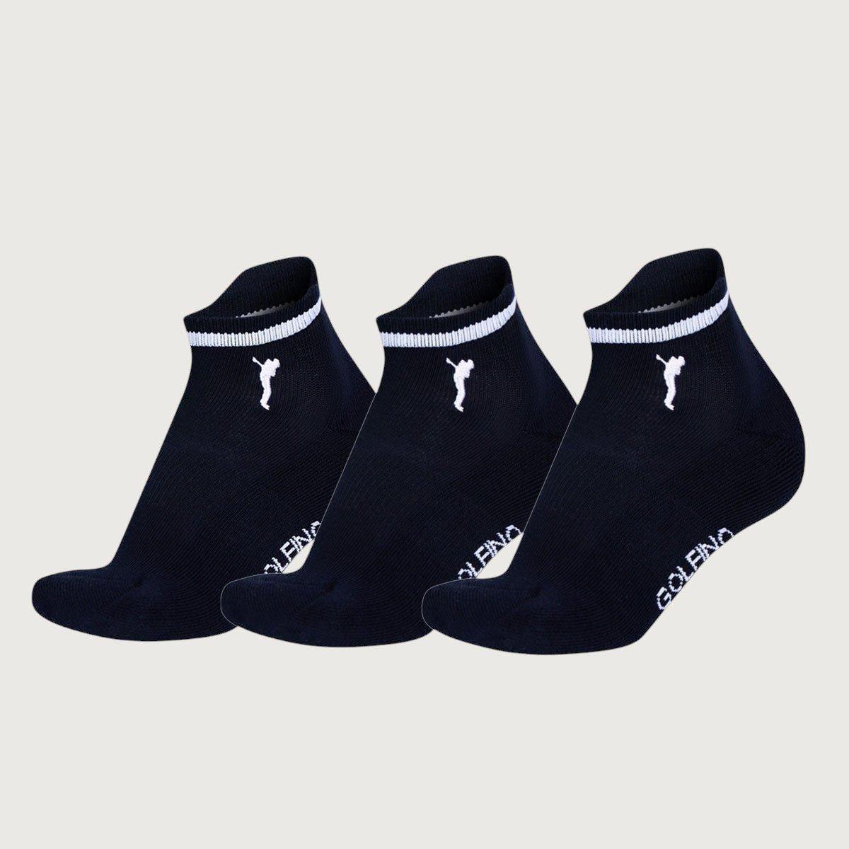 GOLFINO Men's Low Cut Golf Socks - 3 Pair Pack