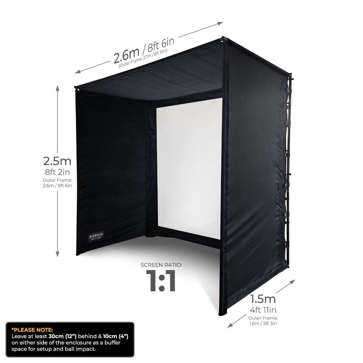 SimSpace Golf Standard 1.5M Simulator Enclosure
