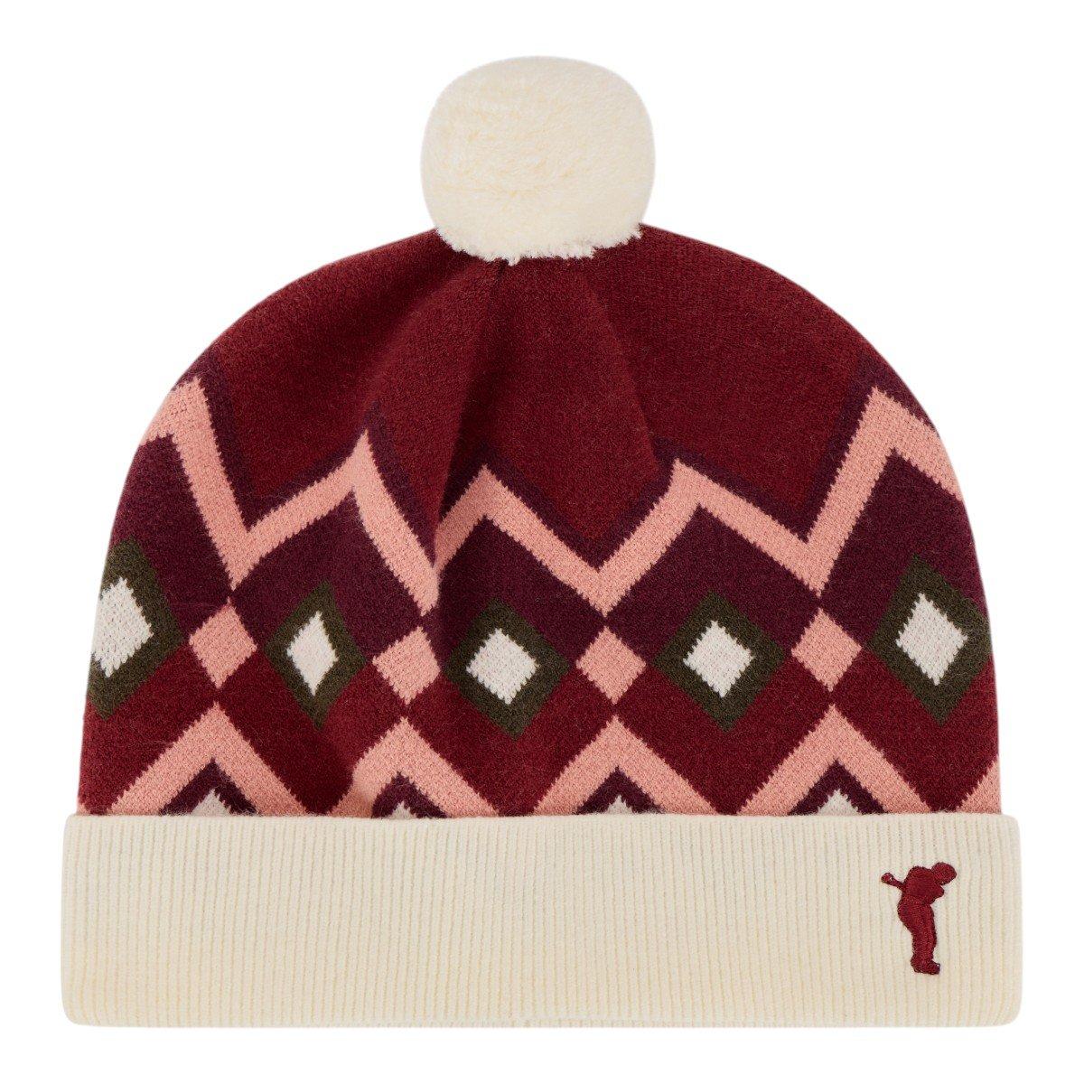 GOLFINO Ladies Alessandra Fair Isle Knitted Golf Beanie