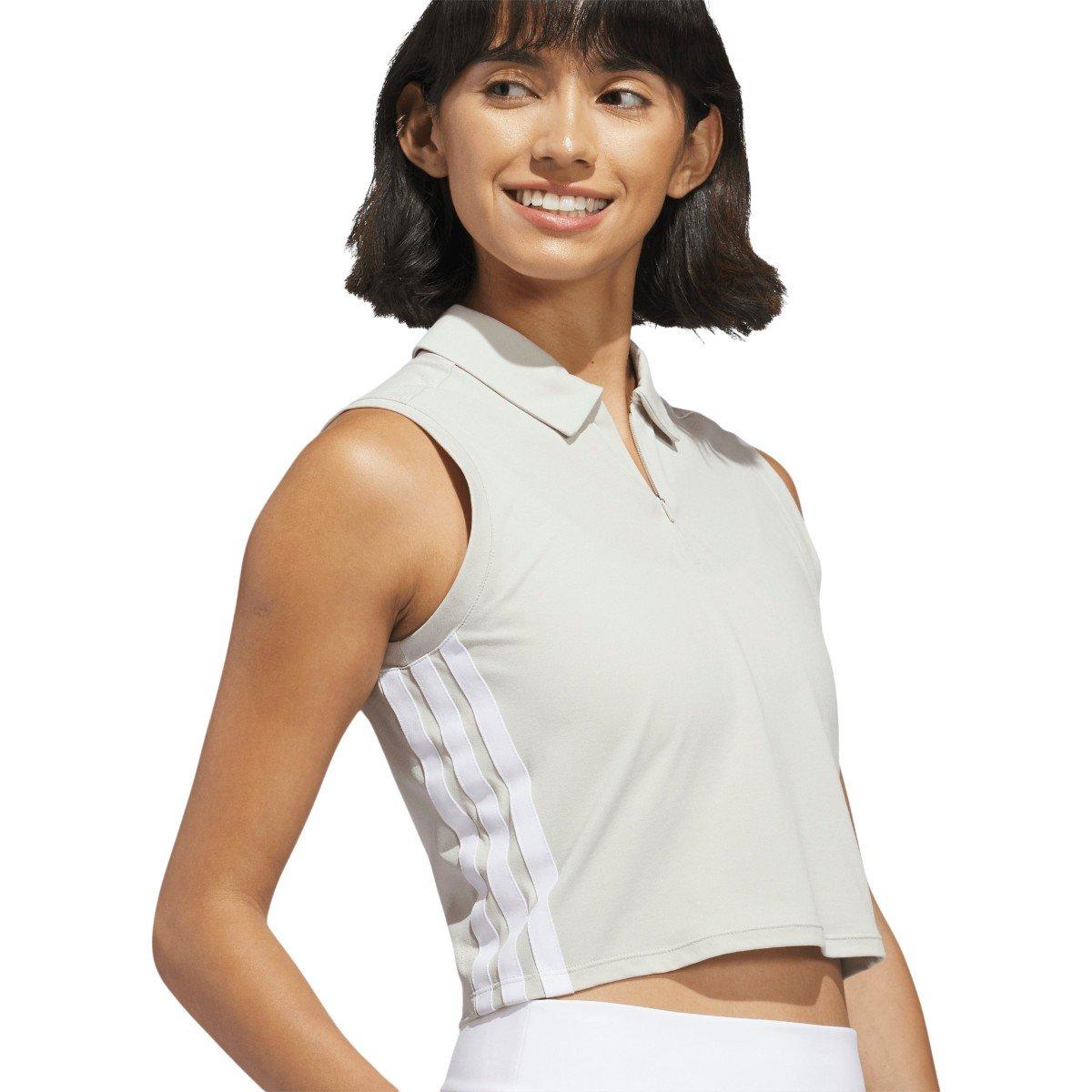 Adidas Ladies Adidas Beyond Crop Twistknit Polo Shirt