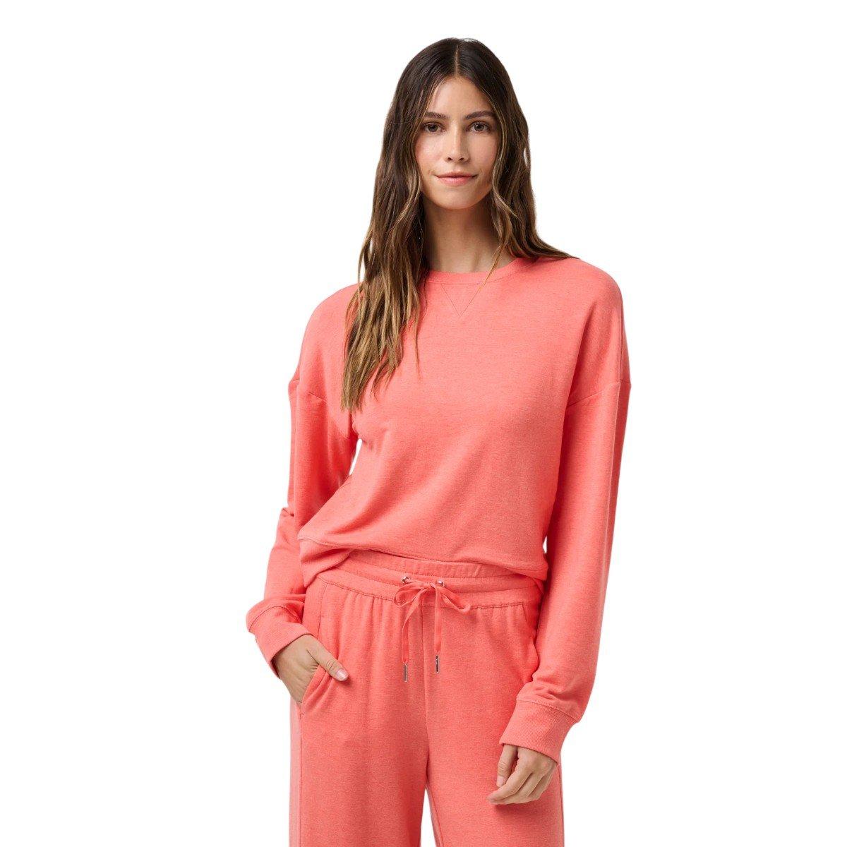 TravisMathew Ladies Cloud Terry Crew Golf Mid Layer