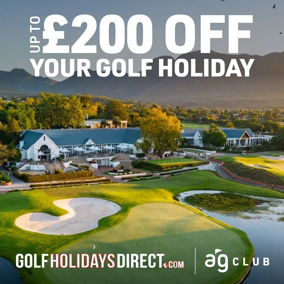 UP TO £200 Off Your Golf Holiday