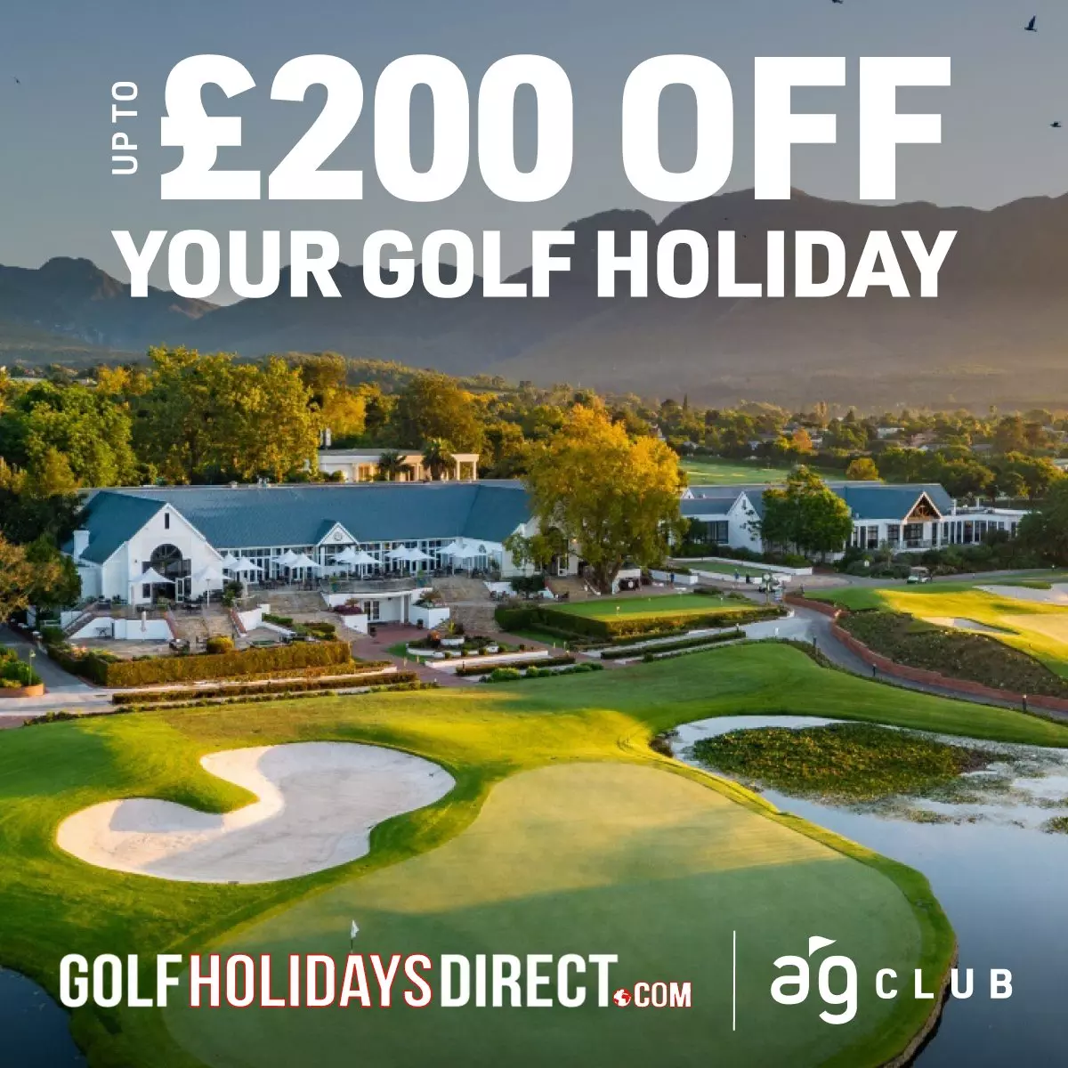 UP TO £200 Off Your Golf Holiday