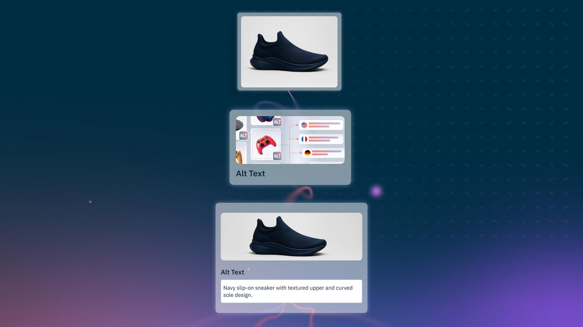 Red game controller with buttons displayed alongside language options.