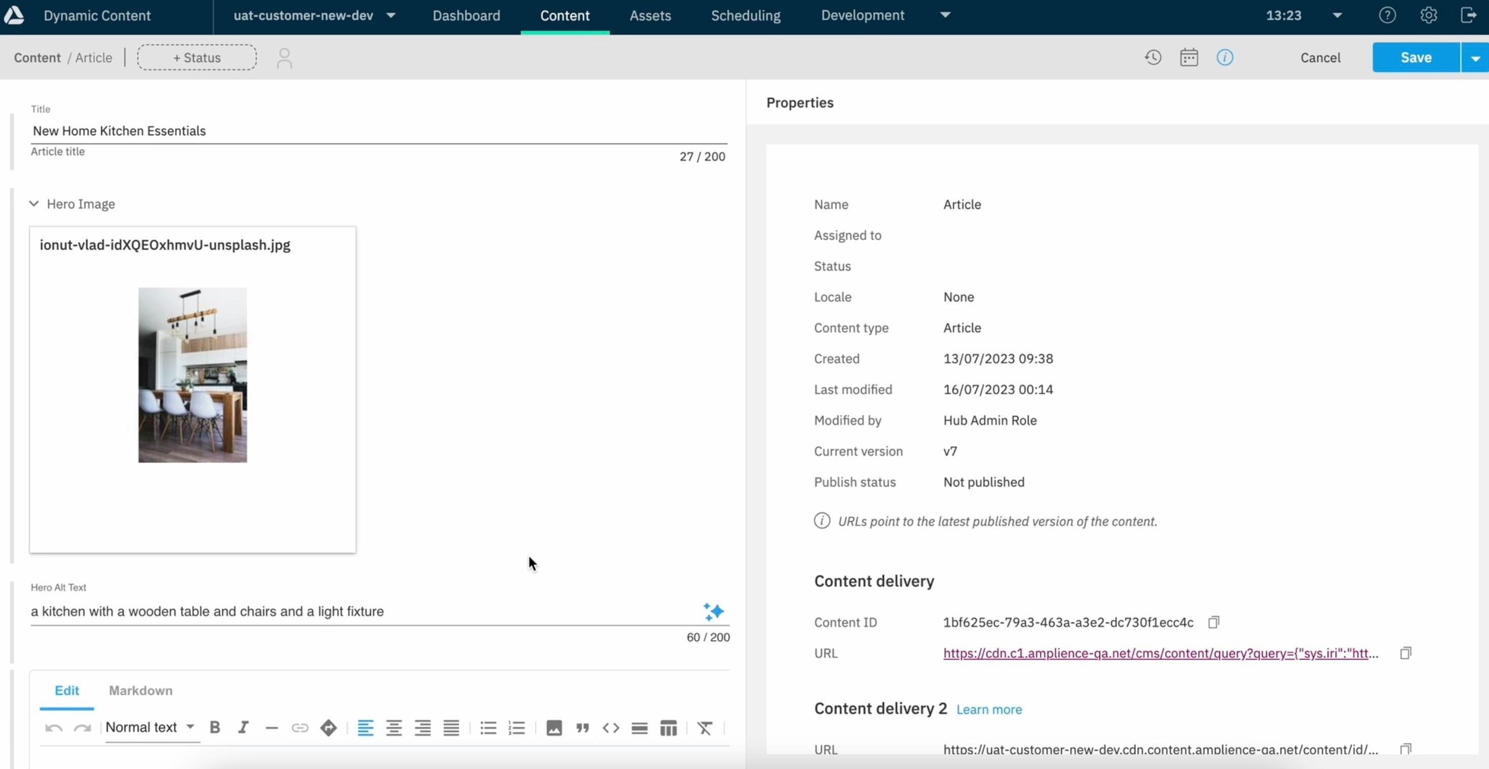 AI Alt Text Generator (Amplience)
