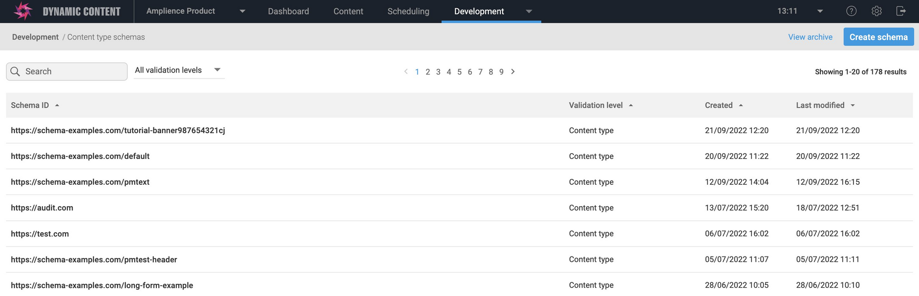 Creating a new schema