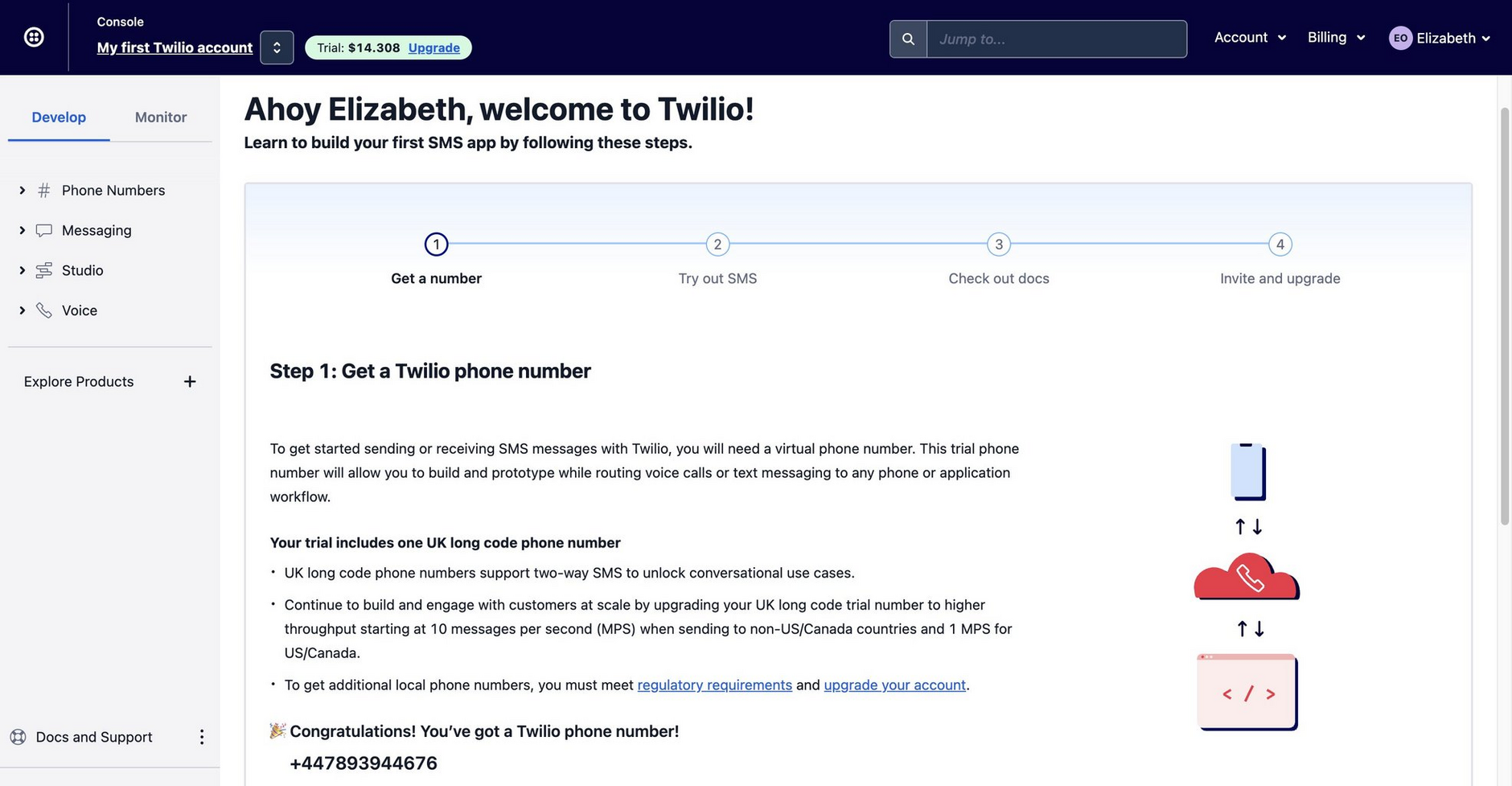 Creating a Twilio account