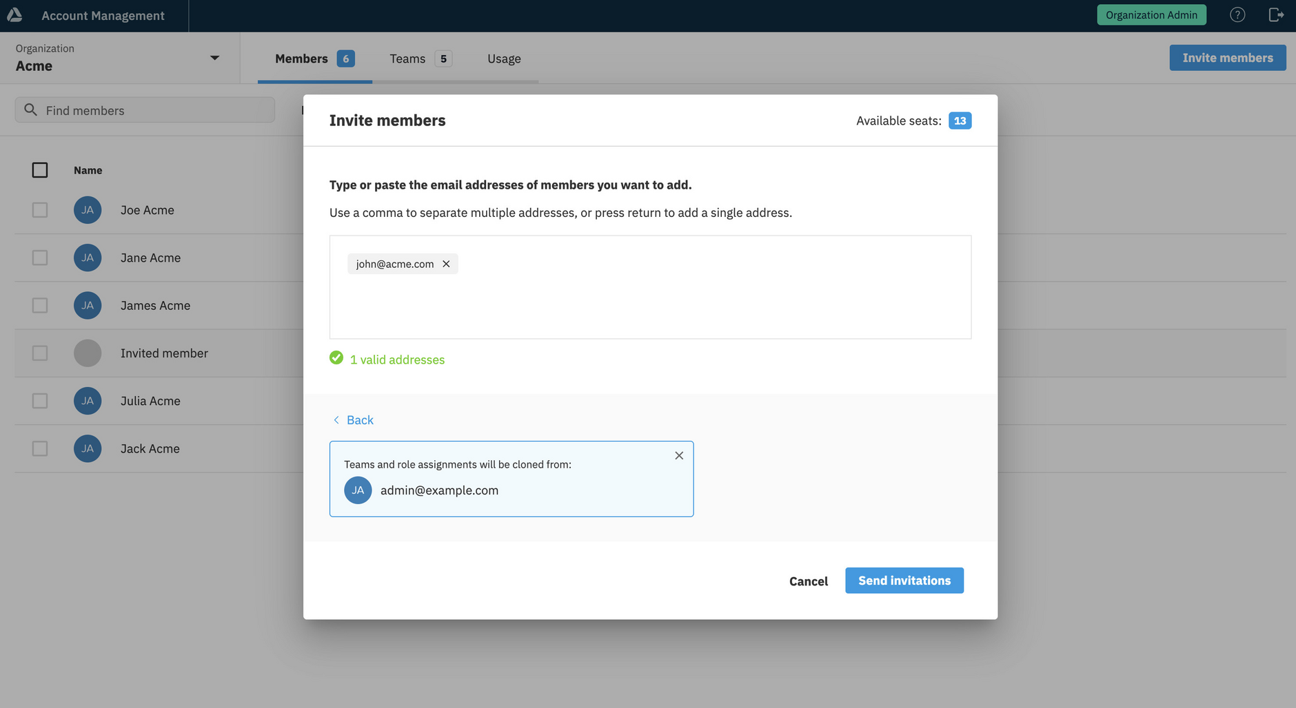 Clone permissions from an existing user