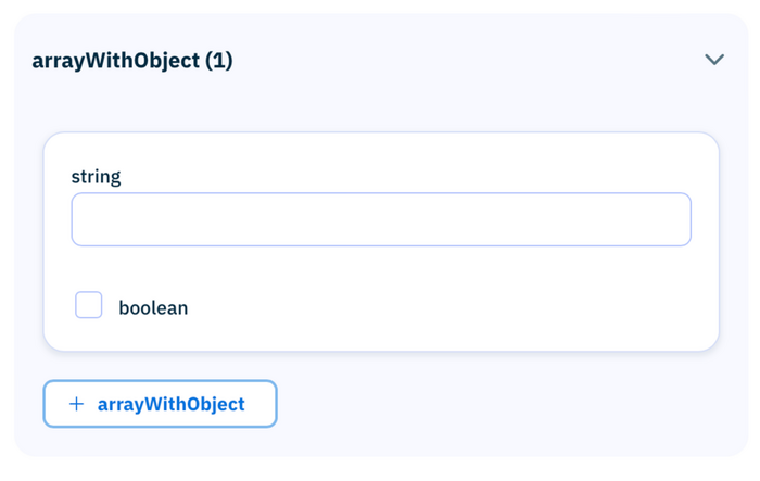 Array without child headers