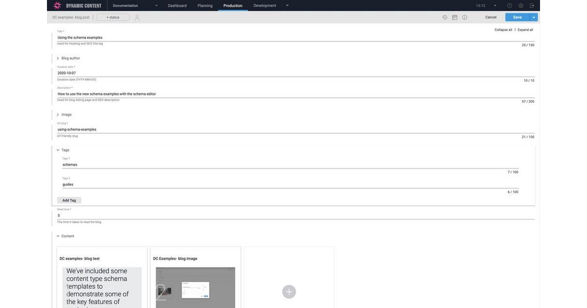 Blog example | Amplience Documentation