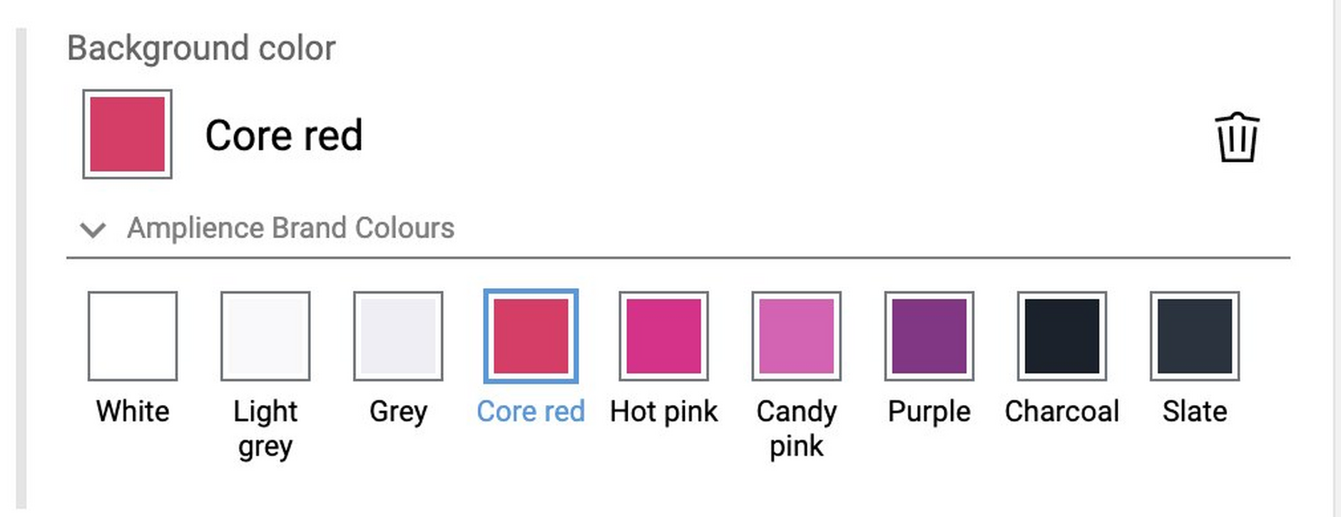 You can easily configure the brand colour extension to allow selection of colours that are part of your branding.