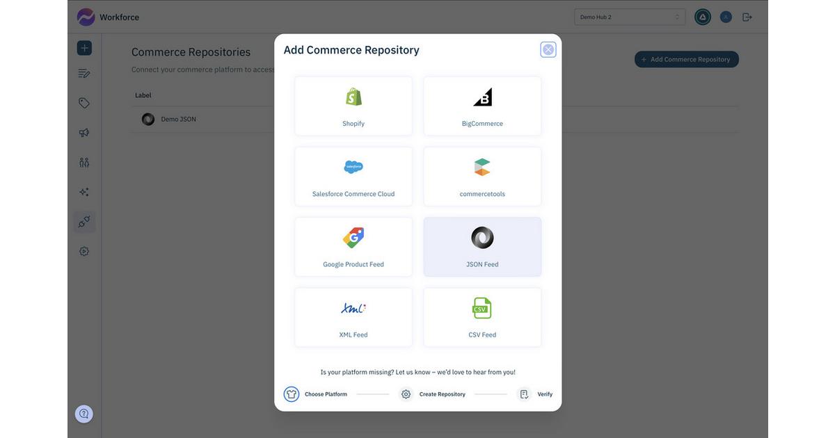 Workforce product feeds | Amplience Documentation