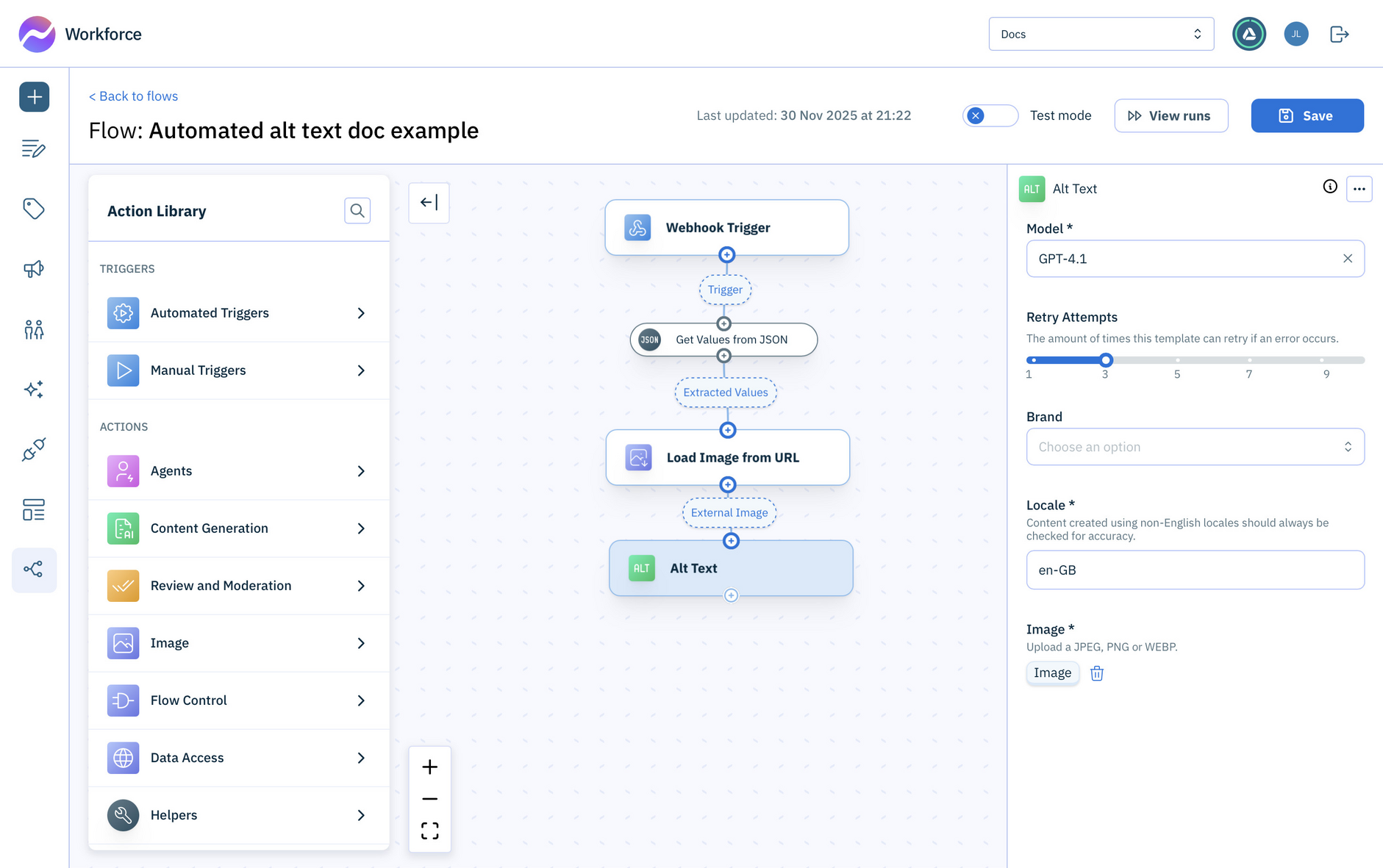 Generating the alt text