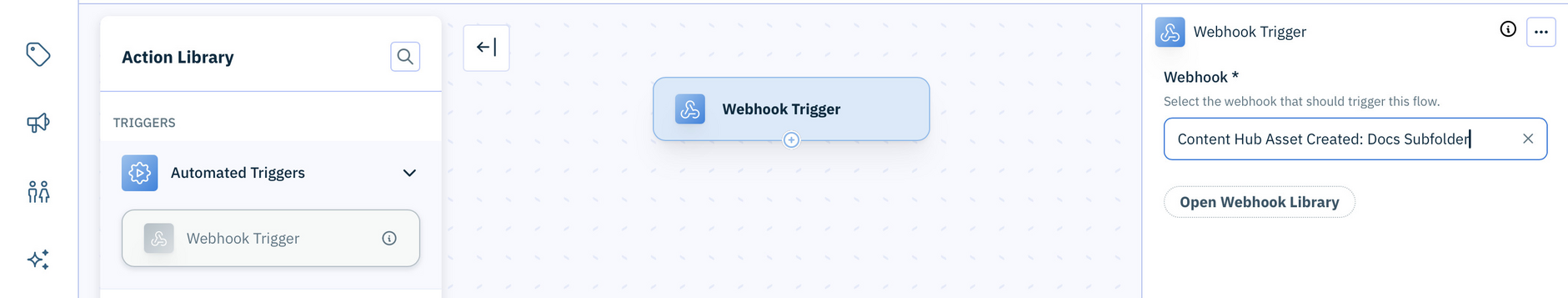Select the webhook