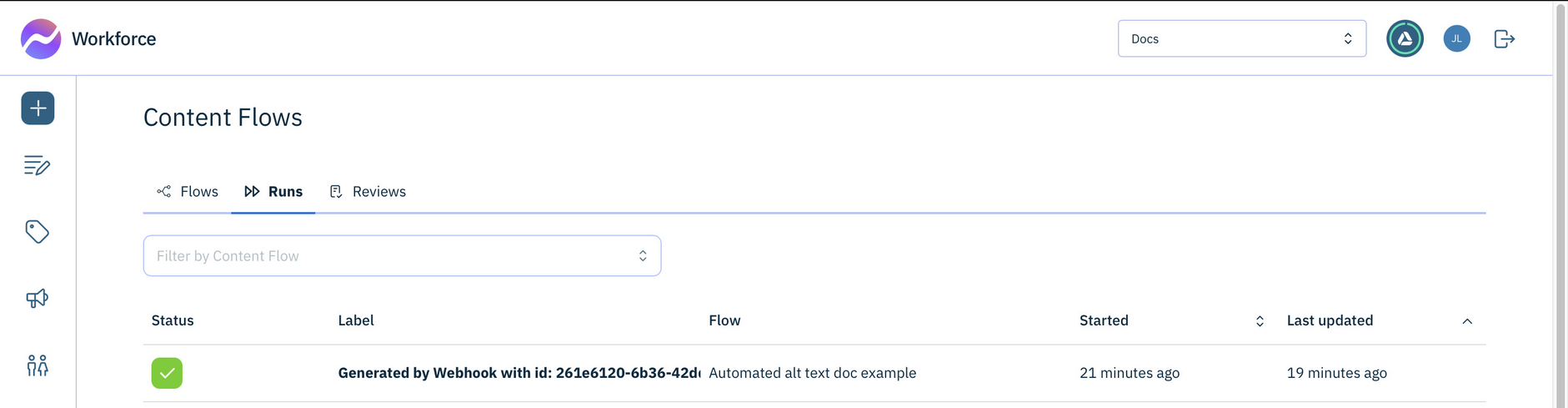 View the run of your flow started when the webhook is triggered