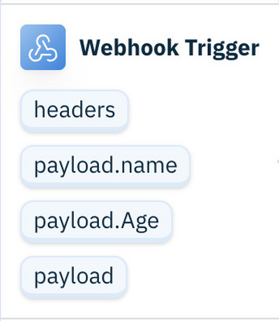 Adding a more specific schema allows payload properties to be available from the variable picker