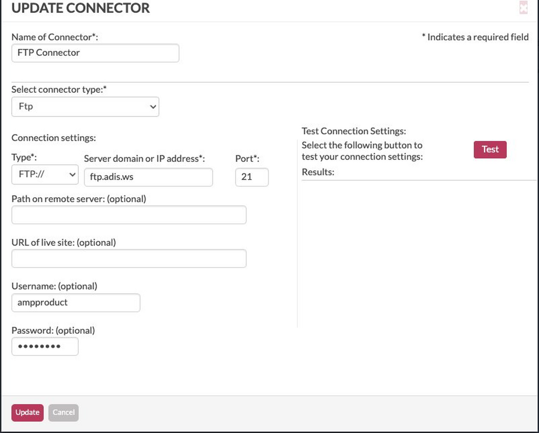 Upload connectors