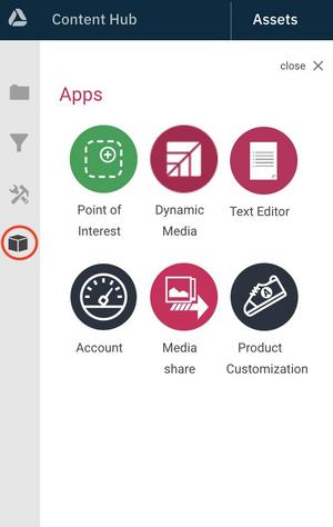 The Apps section in Content Hub